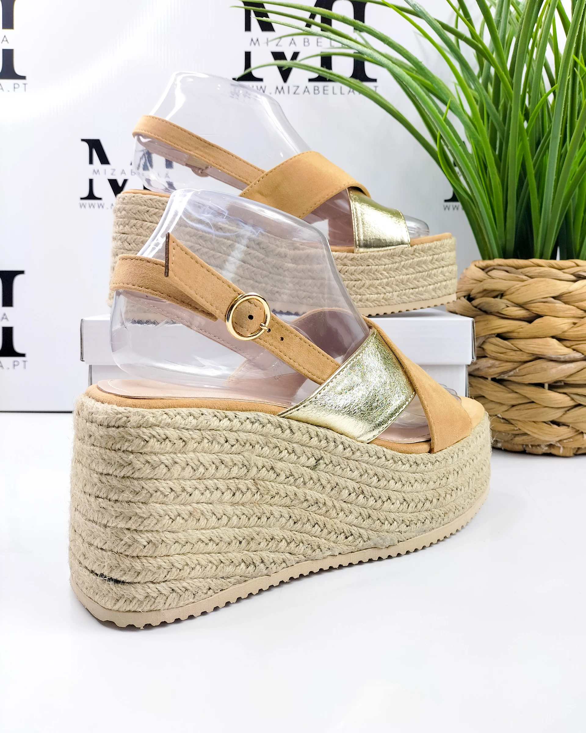 Sandália camel e dourado T.38 – photo 5